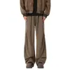 Pantalones Casuales Estilo Maillard para Hombre y Mujer Moda de Invierno Marca Diseño de Pliegues de Nicho Sentido de Diseño Pantalones Pesados Americanos