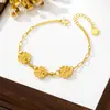 Pulseira de Flor de Cinco Folhas com Design Banhado a Ouro Vietnamita para Mulheres, Pulseira Floral Versátil Estilo Transfronteiriço, Joia Moderna e Duradoura