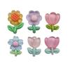 Hielo de imitación a través de flor de tulipán girasol accesorios de resina DIY pegamento de crema funda de teléfono móvil tocado pinza para el pelo parche