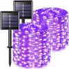 Lâmpada Solar de Fio de Cobre LED de Baixa Tensão Transfronteiriça Lâmpada de Corda Decorativa de Fio de Cobre e Couro para Jardim Externo à Prova de Chuva