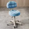 Taburete de Belleza, Taburete Giratorio Ajustable para Salón de Belleza, Taburete de Peluquería, Taburete Redondo para Barbería, Silla Redonda para Maquillaje en Casa
