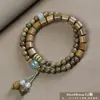 Pulseira de Sandália Verde Argentina 8mm com Duplo Laço para Homens e Mulheres, Contas Budistas de Sandália, Contas de Oração, Item Cultural, Atacado para Presente