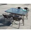 Conjunto de mesa e cadeiras de exterior com guarda-sol, conjunto de três peças para pátio, jardim ao ar livre, mesa dobrável para varanda de lazer exterior em casa