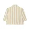 Ropa de Mujer Transfronteriza 2026 Estilo Europeo Moda Callejera Chaqueta de Traje de Manga Corta a Rayas con Cuello Alto para Mujer L52618