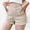 Shorts de Mezclilla Elásticos de Cintura Alta para Mujer 2023 Nuevo Celebridad Cibernética Ajustados al Cadera Aspecto Delgado Altos Ajuste Delgado Pantalones Cortos de Mezclilla