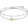 Pulseira de Girassol Transfronteiriça Europeia e Americana Popular Floral Cor de Aço Joia de Mão Elegante Moda Feminina Joia Presente para Mãe