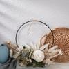 Fábrica de Flores de Simulación de Anillo Parcial Yue Nai Diseño de Decoración para el Hogar Ramo de Boda Decoración de Pared Colgante de Pared CF01205
