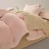 Conjunto de Lã de Leite Outono Inverno Completo Fosco Aquecimento Rápido Lã Conjunto de Quatro Peças Anti-Estático Mais Veludo Lado Duplo Lençol Elétrico Capa de Edredom Roupa de Cama 4