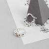 Estilo Coreano Novo Prata S925 Brincos Geométricos de Contas Cuffs de Orelha Internos Brincos de Alto Nível Brincos Nicho Minimalistas