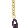 Nuevo Collar de Cadena Dorada de Moda para Comercio Exterior Mezclado con Acrílico Morado Personalizado Guangzhou Especial Transfronterizo