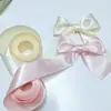Fita de Poliéster Lado Único de 4cm Fita Fita de Cetim Fita de Seda Laço Feito à Mão DIY Embalagem de Presente Fita Colorida