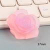 Bolsa de material para caja de almacenamiento de teléfono móvil con accesorios de resina de gel crema de bricolaje con rosa luminosa esmerilada semipermeable y horquilla