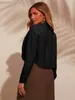 Camisa Polo Casual de Venda Quente para Mulheres Europeias e Americanas, Nova Moda, Gola Polo, Roupa Casual, para o Trabalho e o Dia a Dia, Botões, Top Elegante de Manga Longa