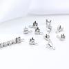 Aço Inoxidável Fivela de Diamantes Acessórios de Joias DIY Colar Pulseira Corrente de Diamantes Densa Corrente de Diamantes Moda Personalizada Combinando Fivela de Conexão