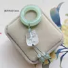 Acessórios para Anel de Corrida Bodhi Acessórios para Pulseira Pingente de Raiz de Bodhi Jade Branco Natural Gota Flor de Lótus Fruta de Marfim Borla