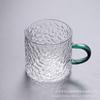 Taza de té de flores de vidrio con manchas resistente al calor Taza de té trompeta Taza con asa taza de té taza de degustación taza de té kung fu juego de té