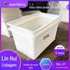 Linhui Caixa Quadrada de Tendão de Boi de Plástico Grande Tecido Têxtil com Impressão e Tingimento Branco Carrinho de Empurrar Lingote de Virada Caixa Quadrada de Plástico Atacado