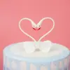 Adorno Decoración Pastel Cisne Blanco y Negro Mesa de Postres Cisnes Pareja Día de San Valentín Boda Decoración Temática Romántica Accesorios