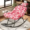Mecedora persona perezosa siesta gratis y fácil mecedora persona perezosa puede acostarse dormir ocio silla de ratán de imitación individual reposapiés colorido mecedora