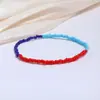 Joia Cruzada Europeia e Americana de Verão Versátil Cor Conta de Arroz Tornozeleira Simples Criativa Pulseira Multiuso Moda Praia Decoração para Pé