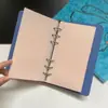Carpeta Rosa A6 con Recambio de Planificador Extraíble, Bolsillo de PP para Presupuesto, Bolsillo Doble
