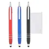 Publicidad transfronteriza metal de alta calidad pluma de dibujo pluma de dibujo en blanco puede escribir impresión metal táctil capacitivo palanca pluma