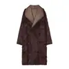 Comercio Exterior Al Por Mayor Otoño Nuevo Estilo Europeo y Americano Chaqueta Larga Reversible de Doble Cara 6318262