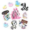 Adesivos de tecido bordados para computador animal unicórnio desenho animado adesivos de patch acessórios para roupas sapatos e chapéus acessórios para bolsas adesivos de patch bordados