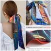 Bufanda de Seda de Moda que Combina con Todo Cinturón para el Cabello Estilo Chino Lazo Bolsa Cinturón Decorativo Primavera y Verano Nuevo Estilo Bufanda Larga Estrecha Fina