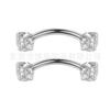 F136 garra de titanio rosca de circonio cristal cuadrado circonio fábrica transfronteriza aleación de titanio G23 joyería para perforaciones corporales ceja uña nariz