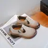 Zapatos de Cuero para Niñas Dropshipping Estilo Británico Zapatos Casuales para Estudiantes Otoño 2024 Nuevos Zapatos Individuales Antideslizantes para Niños de Talla Mediana a Grande