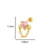 Nuevo acero inoxidable con circonita incrustada de cobre, barra dulce femenina de mariposa cereza planeta para todo tipo de perforación de cartílago y uña para hueso de la oreja
