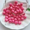 Cuentas redondas irregulares de resina acrílica de color macarrón, cuentas sueltas hechas a mano, accesorios para pulseras, materiales de joyería