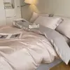 Juego de ropa de cama de lujo de cuatro piezas de algodón de fibra larga de 80 hilos, sábana bajera 100% algodón, funda de edredón bordada, juego de tres piezas de alta gama
