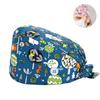 Gorro Quirúrgico Transfronterizo Algodón Color Sólido Correa Estampada Ajustable Unisex para Enfermera de Quirófano Gorro para Odontólogo Oral