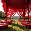 Decoración de Fondo de Arco de Gasa para Boda al Aire Libre Arreglo de Boda de Gasa Blanca Transfronteriza Tela de Gasa