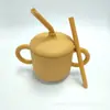 Com alça binaural tipo pétala aberta silicone lancheira caixa de lanche bebê criativo beber copo local