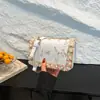 Bolsa de Mão Pequena Tendência Transfronteiriça Mais Recente Verão 2025 Estilo Coreano Bolsa Transversal Bolsa de Ombro com Corrente Bolsa Feminina Fashion