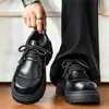 Zapatos Oxford para hombre, zapatos casuales estilo británico para hombre, zapatos versátiles únicos y de moda de Mickey, zapatos nuevos de cuero con punta ancha