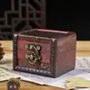 Caixa de Armazenamento de Mesa Estilo Europeu Retrô, Caixa de Joias de Madeira, Caixa de Tesouro Pirata, Baú de Tesouro, Adereços de Filme, Caixa de Madeira Estilo Antigo