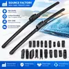 Fabricante Limpador Multifuncional Dropshipping Transfronteiriço Conector de Clipe Substituível Universal Silencioso Exportação Comércio Exterior Lâmina de Limpador Sem Aro
