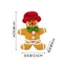 Chuangkeda 2026 Nuevo Peluche de Hombre de Jengibre Navideño Decoración de Ventana de Hombre de Jengibre Adorno Colgante para Árbol de Navidad