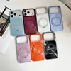 Aplicable para Funda de Teléfono iPhone 18 PRO MAX Soporte Metálico 360 Apple 17 Ultra-delgada Aurora Patrón CD Cubierta Protectora