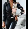 2023 AliExpress wish Amazon explosiones otoño e invierno Manga Larga Cuello V combinación de colores estilo retro camisa camisa top