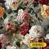 Papel de parede autoadesivo planta flor decoração de parede de fundo de TV alta sensação adesivos de parede de flores mural francês europeu