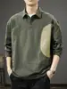 Serie de Montaña Primavera y Otoño Camisa para Hombre de Cuello Polo para Exteriores 2025 Nueva Chaqueta Superior Casual de Manga Larga Holgada