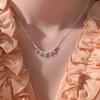Collar Nuevo Estilo Perla Diamante Brillante Zirconia Borla, Versátil para Uso Diario, Lujo Ligero, Temperamento Nicho, Exquisita Cadena Clavícula al Por Mayor