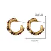 Pendientes Geométricos Verdes de Piedra Europeos y Americanos Transfronterizos Populares Retro de Contraste Pendientes de Nicho de Alta Gama Estilo Nuevo para Mujeres
