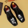 Sapatos sociais formais masculinos de couro genuíno direto da fábrica, sapatos de couro estilo treino alemão feito à mão para homens