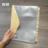 Carpeta de archivo transparente tamaño A4 transfronteriza con 11 agujeros, gran capacidad, para guardar materiales de estudio y exámenes, carpeta de archivo engrosada